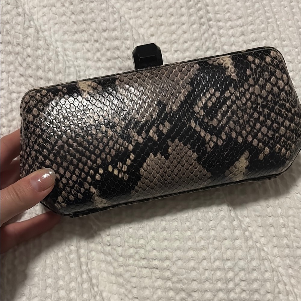 Snake Print Clutch